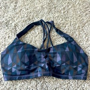 Lululemon sports bra with removable padding inserts.